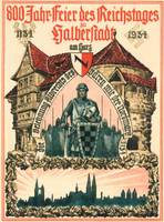 Postkarte zur 800 Jahr Feier ©Sammlung Städtisches Museum Halberstadt