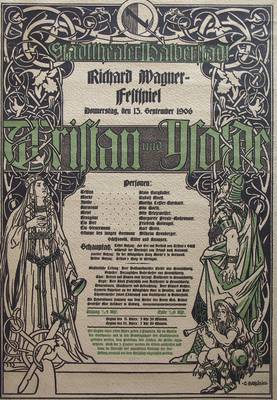 Plakat. &#39;Tristan und Isolde&#39;, Aufführung am 13. September 1906 ©Städtisches Museum Halberstadt