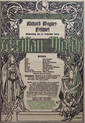 Plakat. 'Tristan und Isolde', Aufführung am 13. September 1906 ©Städtisches Museum Halberstadt