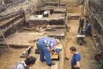 Archäologische Untersuchungen des Städtischen Museums Halberstadt auf dem Domplatz in den 90er Jahren des 20. Jahrhunderts [(c) Städtisches Museum Halberstadt]