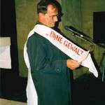 Johann-Peter Hinz spricht in der Martinikirche Halberstadt, Oktober 1989