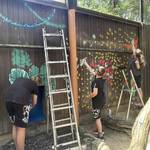 Graffiti-Projekt im Tiergarten Halberstadt: Jugendliche gestalten Dschungelmotiv