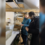 Archäologin Caroline Janick prüft im Museumsdepot den archäologischen Sammlungsbestand ©Städtisches Museum Halberstadt