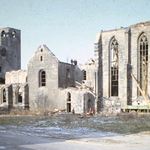 Ruine der Paulskirche um 1967 (vor der Sprengung 1969).