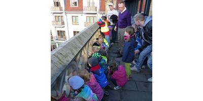 Kinder der Kita Kinderland besuchen OB Henke