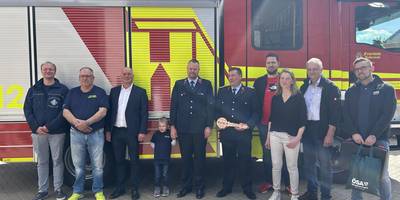 Erstes Feuerwehrfahrzeug mit neuem Stadtlogo fährt im Schachdorf Ströbeck künftig die Einsätze. ©Stadt Halberstadt