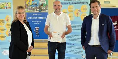 Schulleiterin Cornelia Henke, Gesellschafter Steffen Lauterbach und Oberbürgermeister Daniel Szarata freuen sich über den Kooperationsvertrag ©Stadt Halberstadt / Holger Wegener