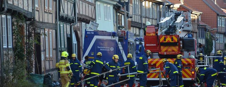 THW-Einsatz in Quedlinburger Altstadt